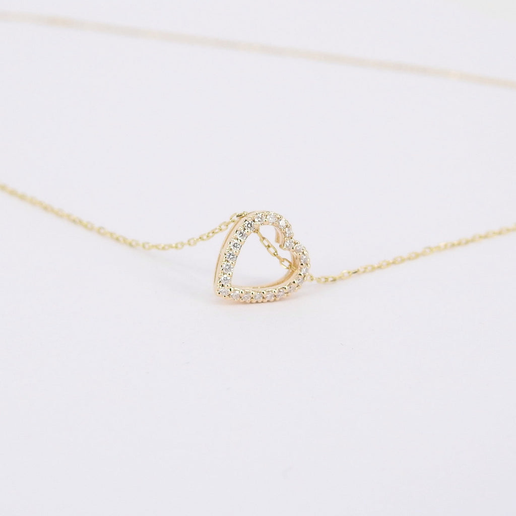 Open Heart Diamond Chain Bracelet