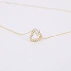 Open Heart Diamond Chain Bracelet