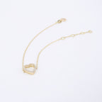 Open Heart Diamond Chain Bracelet