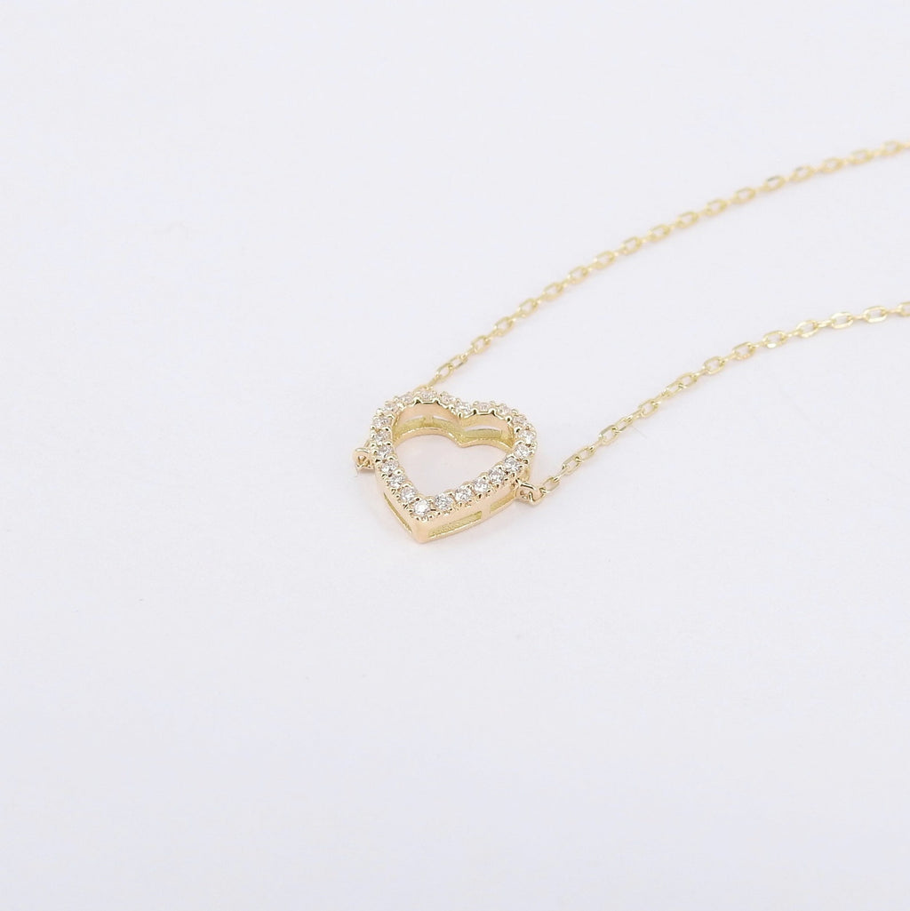 Open Heart Diamond Chain Bracelet