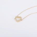 Open Heart Diamond Chain Bracelet
