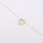 Open Heart Diamond Chain Bracelet