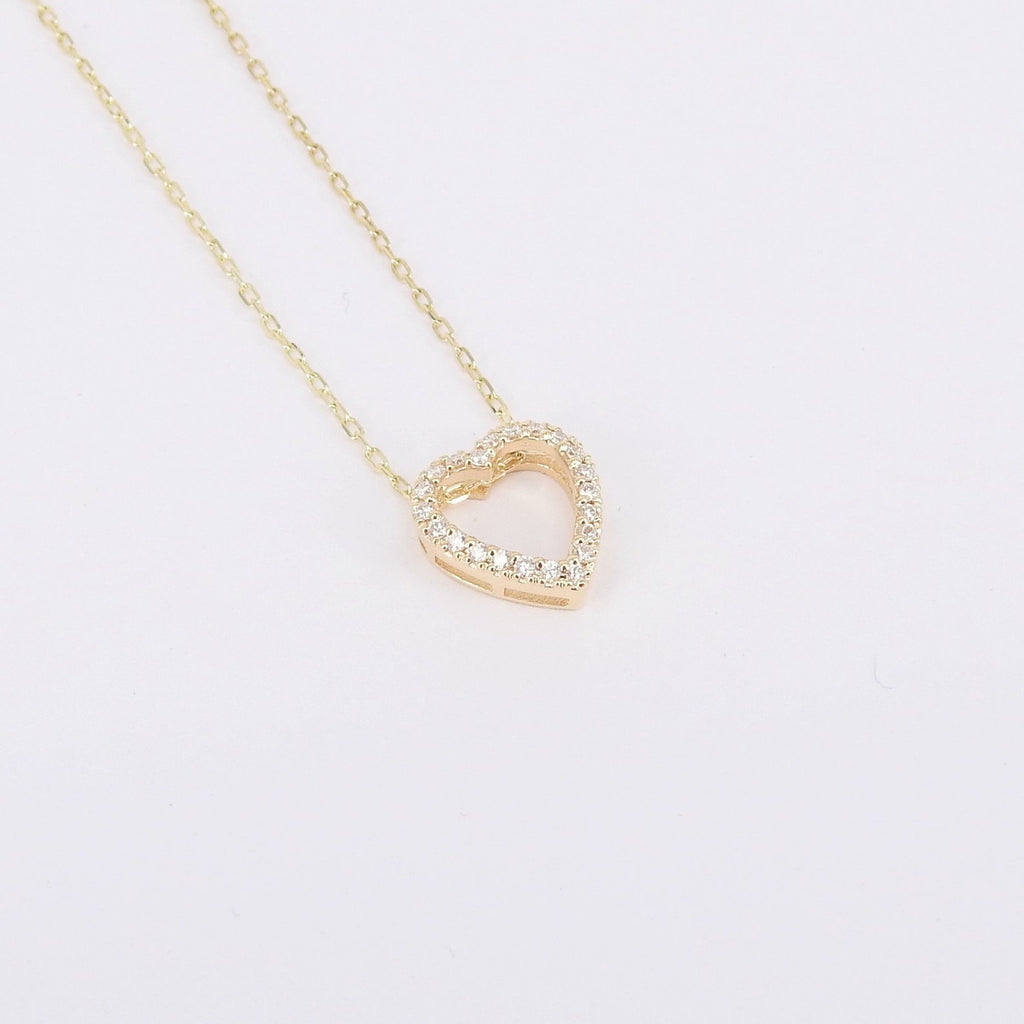 Open Heart Diamond Chain Bracelet