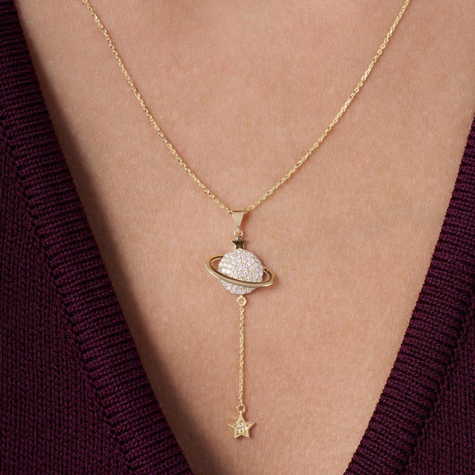 Orbit Star Diamond Necklace
