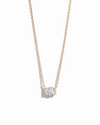 Oval Solitaire East-West Pendant Necklace