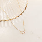 Oval Solitaire East-West Pendant Necklace