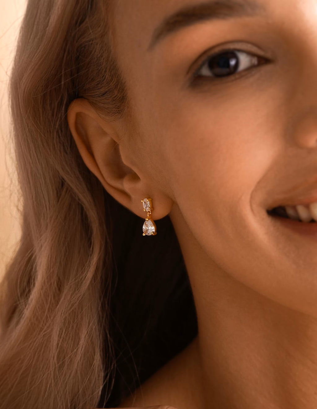 Oval & Pear Drop Earrings