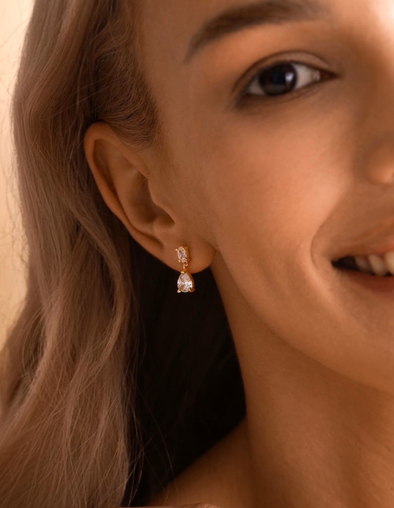 Oval & Pear Drop Earrings