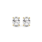 Oval Solitaire Stud Earrings
