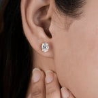 Oval Solitaire Stud Earrings