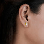 Oval Solitaire Stud Earrings