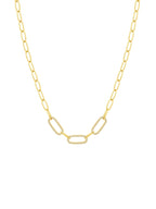 Paperclip Chain Diamond Necklace