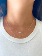 Paperclip Chain Diamond Necklace