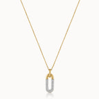 Paperclip Drop Diamond Necklace
