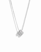 Pavé Set Pear Four Leaf Clover Necklace