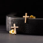 Pave Cross Stud Earrings
