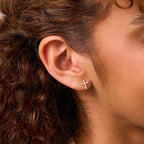 Pave Cross Stud Earrings