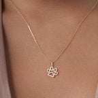 Paw Print Diamond Necklace