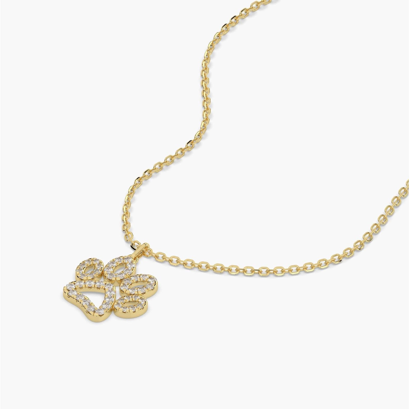 Paw Print Diamond Necklace