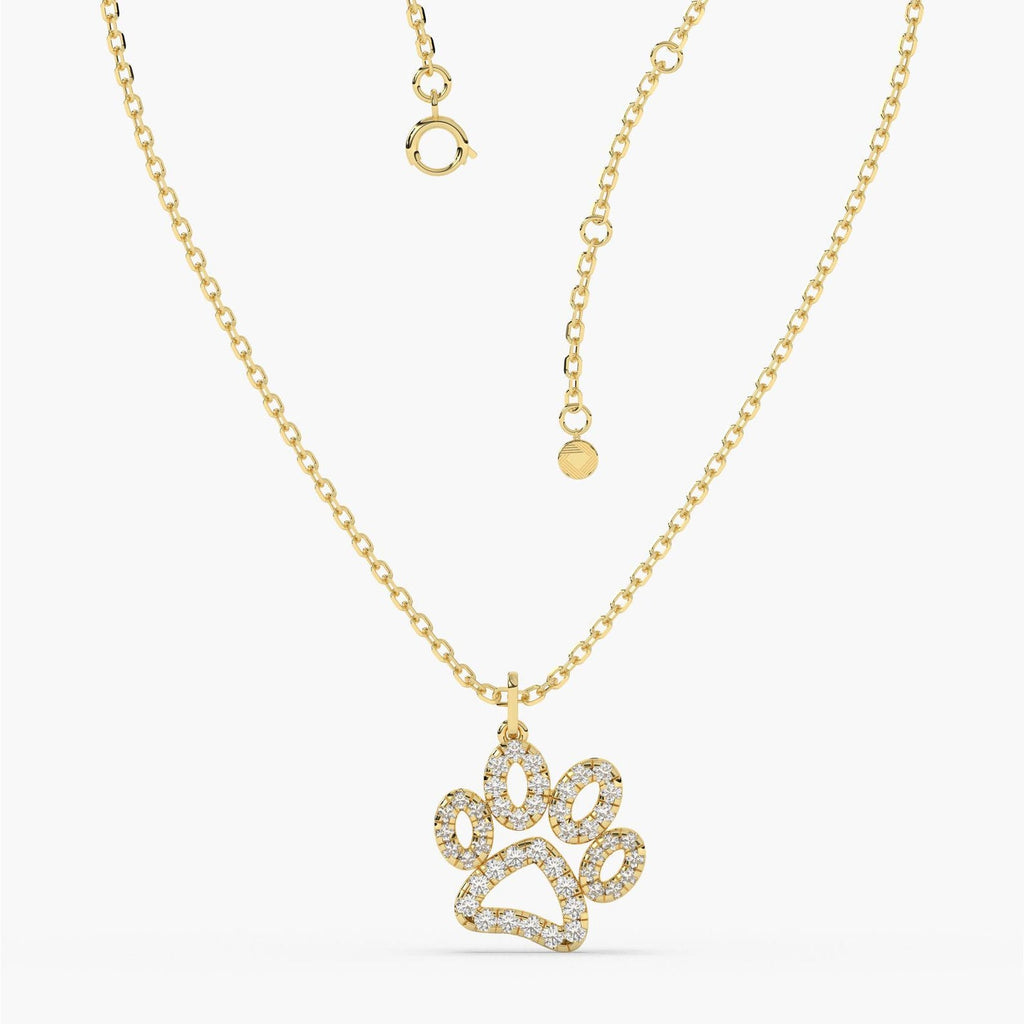 Paw Print Diamond Necklace
