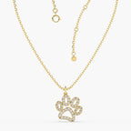 Paw Print Diamond Necklace