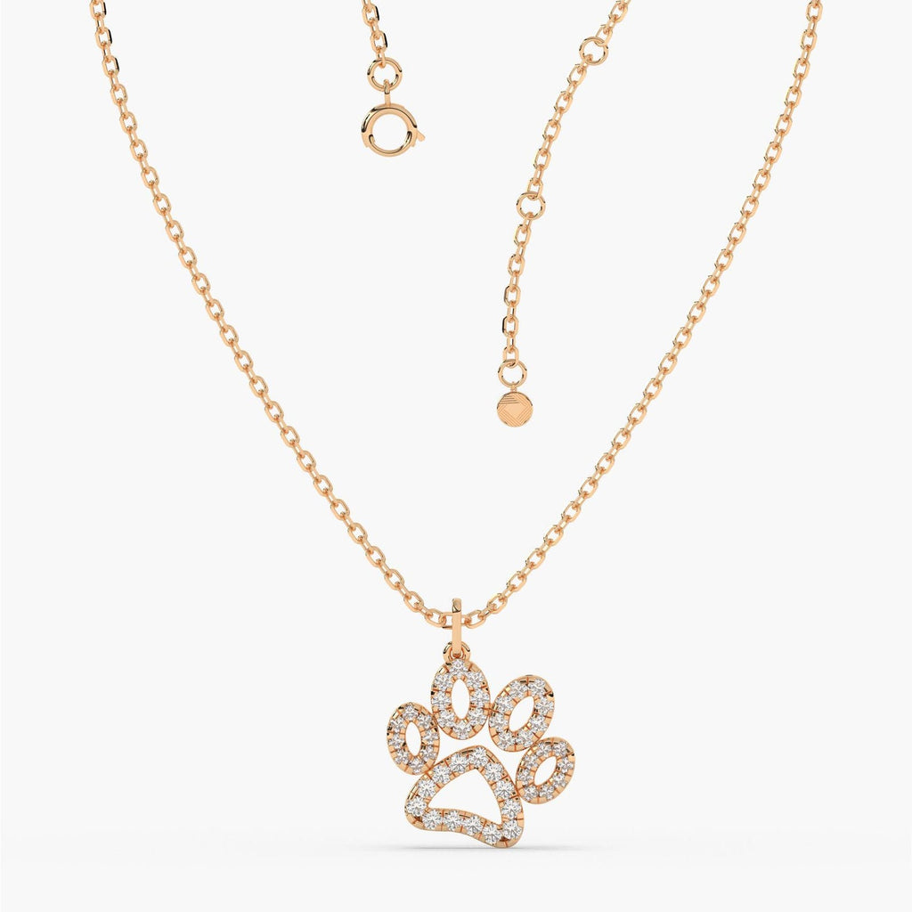 Paw Print Diamond Necklace