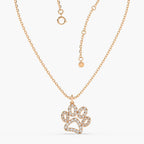 Paw Print Diamond Necklace