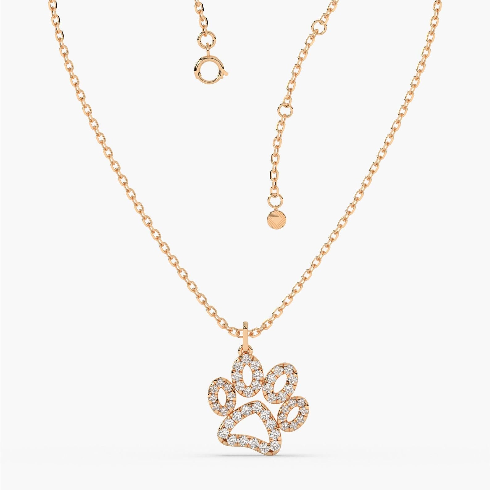 Paw Print Diamond Necklace
