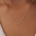 Peace Symbol Bird Necklace