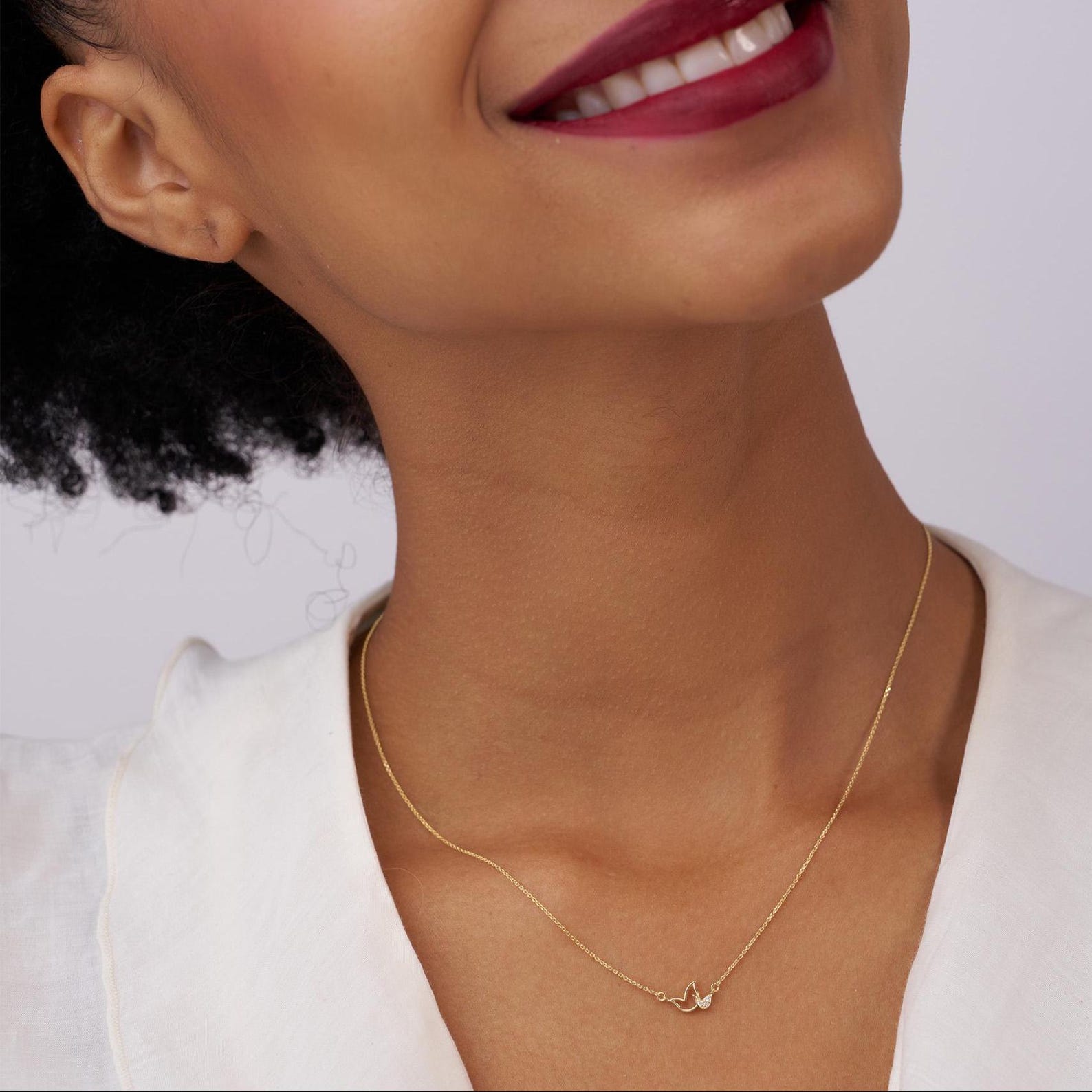 Peace Symbol Bird Necklace