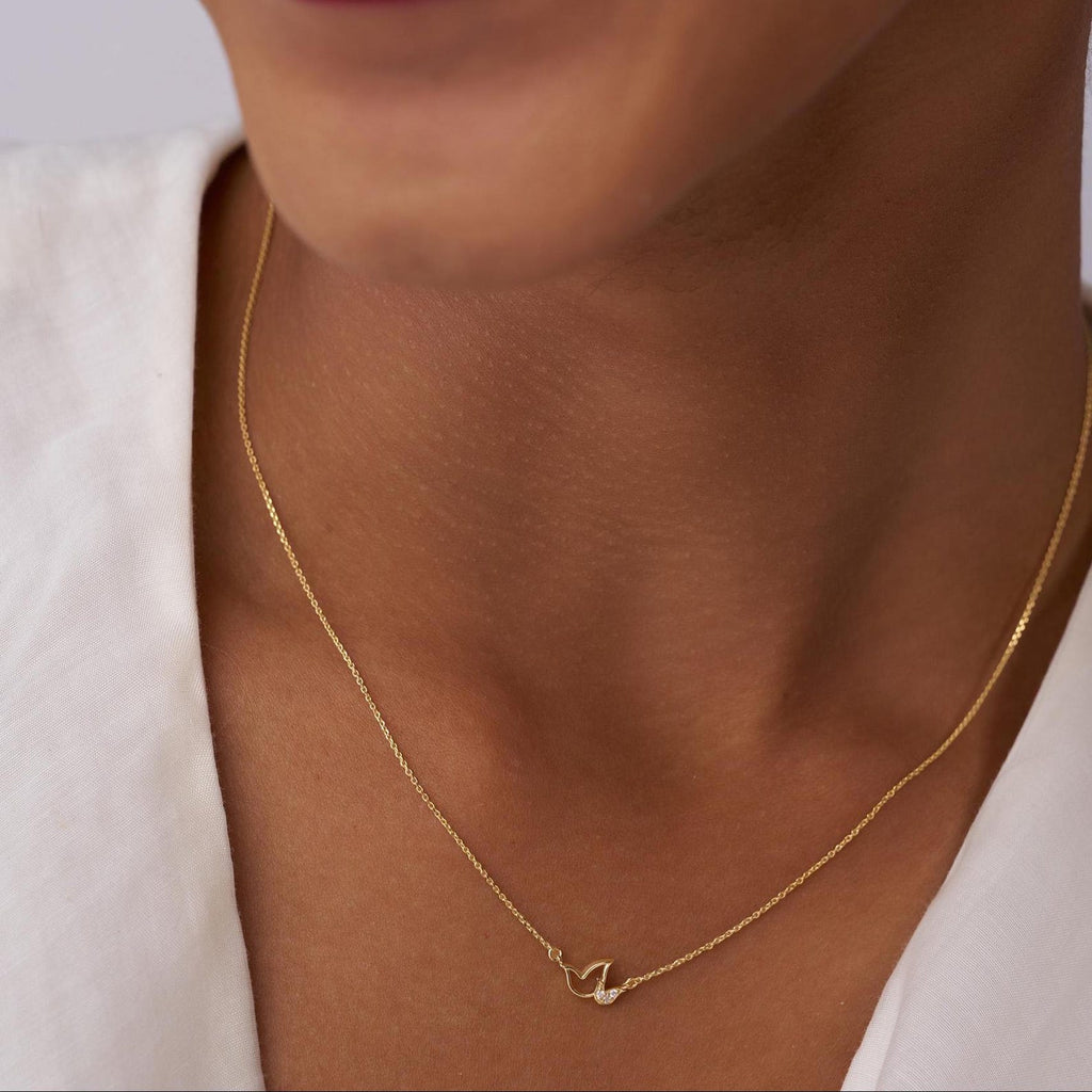 Peace Symbol Bird Necklace