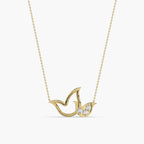 Peace Symbol Bird Necklace
