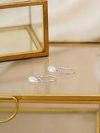 Pear Diamond Drop Hoops