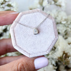 Pear Bezel Setting Solitaire Pendant Necklace