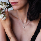 Pear Bezel Setting Solitaire Pendant Necklace
