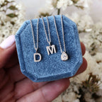 Pear Bezel Setting Solitaire Pendant Necklace