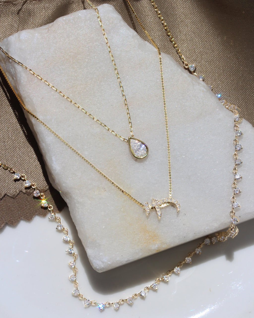Pear Classic Bezel Solitaire Necklace