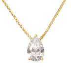 Pear Prong Setting Solitaire Necklace