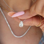 Pear Prong Setting Solitaire Necklace