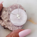 Pear Prong Setting Solitaire Necklace