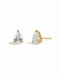 Pear Solitaire Stud Earrings