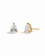 Pear Solitaire Stud Earrings