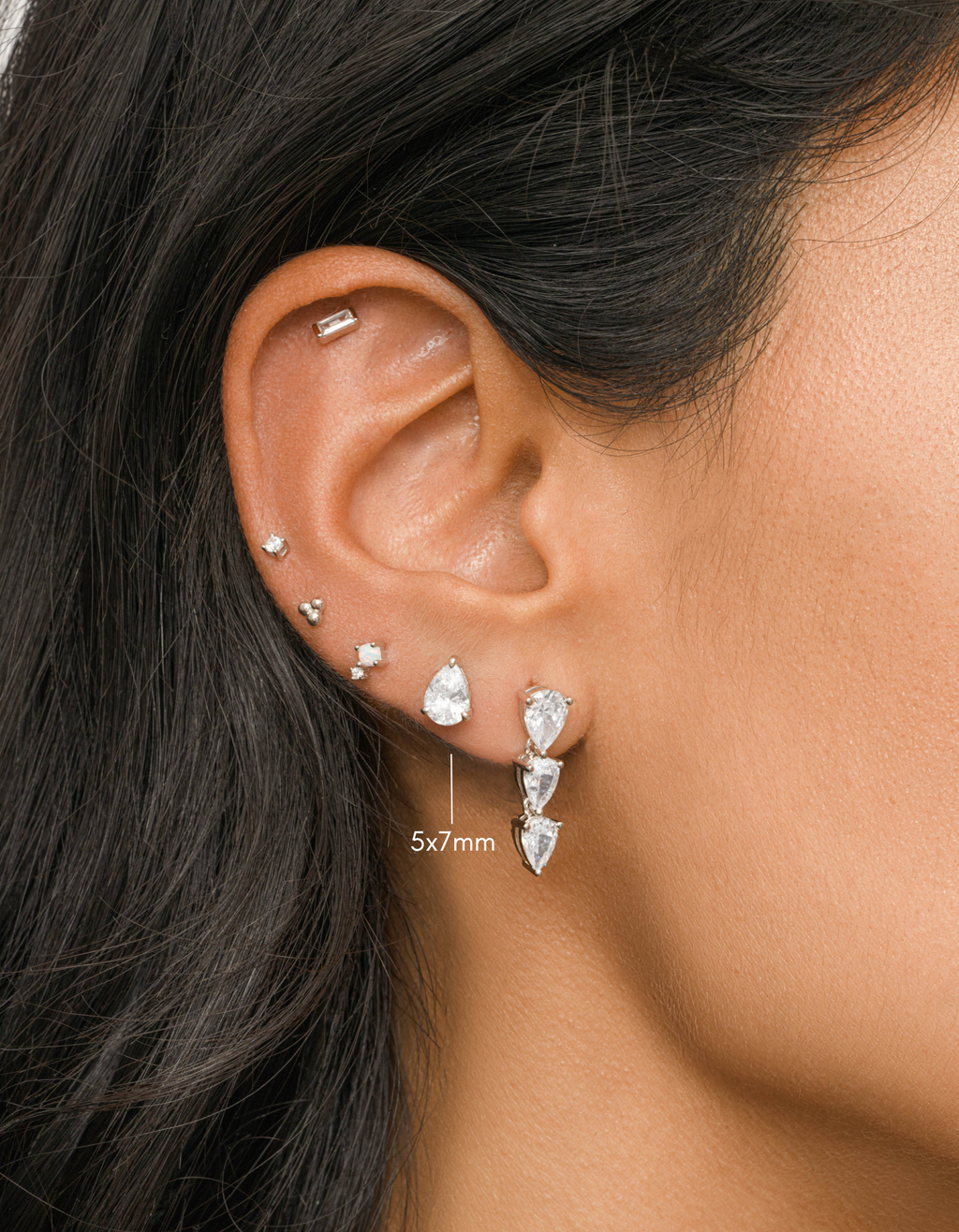 Pear Solitaire Stud Earrings