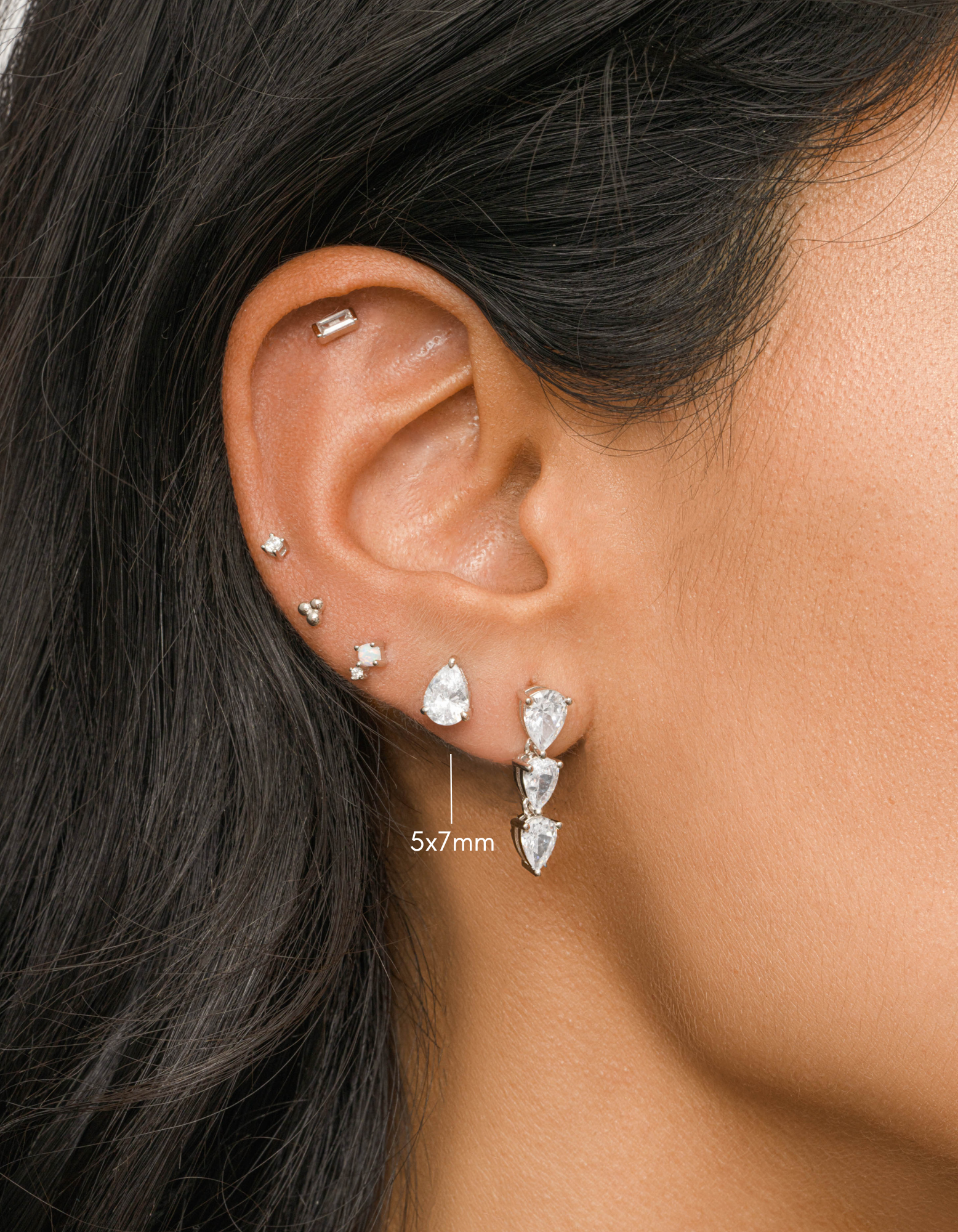 Pear Solitaire Stud Earrings
