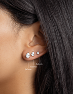 Pear Solitaire Stud Earrings