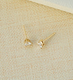 Pear Solitaire Stud Earrings