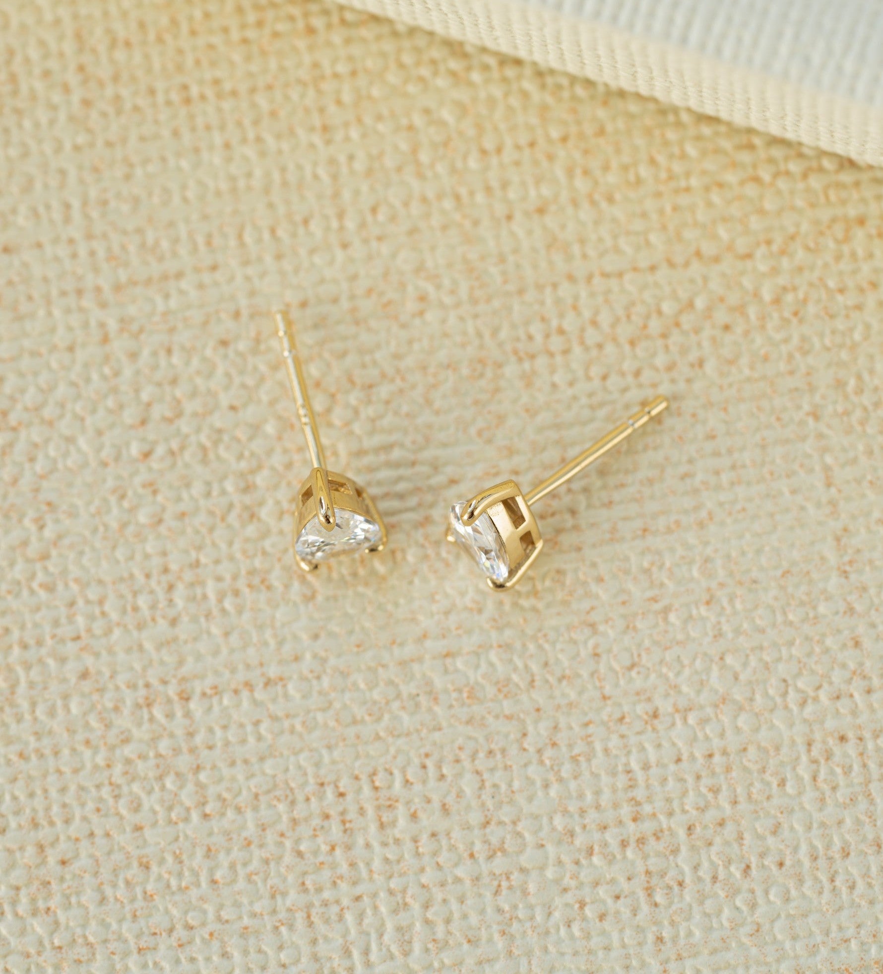 Pear Solitaire Stud Earrings