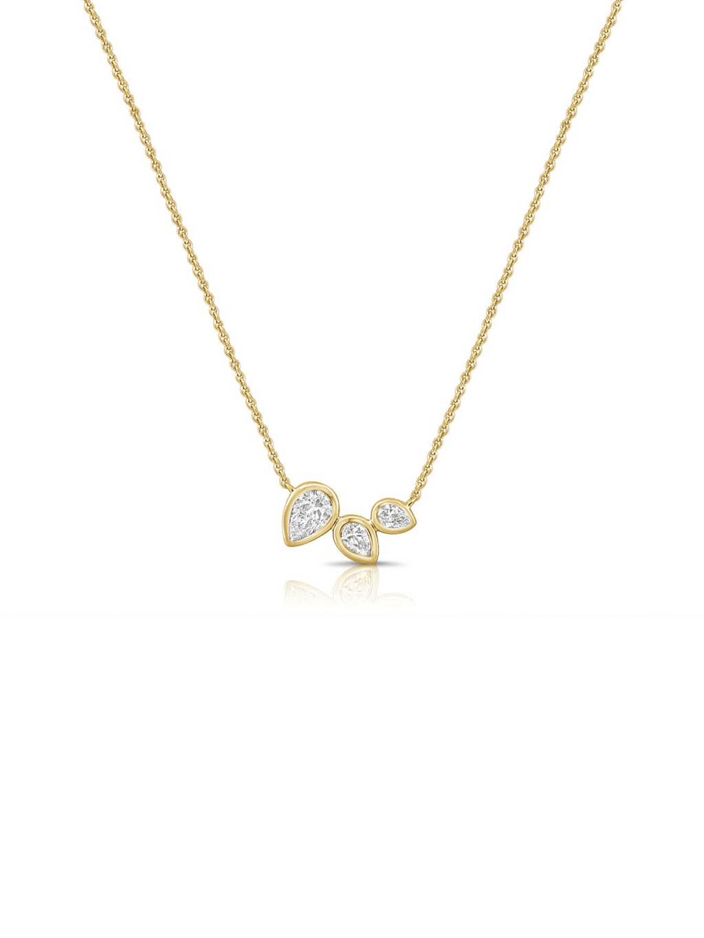 Pear Trio Diamond Necklace