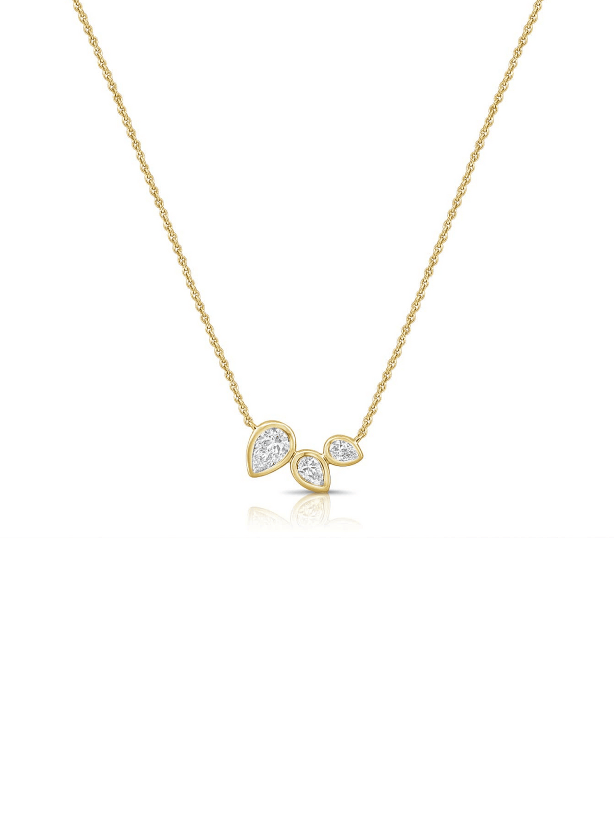 Pear Trio Diamond Necklace