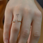 Personalized Diamond Initial Ring